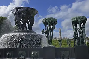 Fountain and monolith, Vigelandpark in Frognerpark