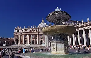 Fountain in St Peter's Square, Italy