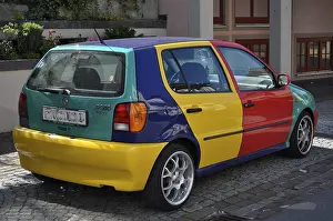 Four-coloured car, VW Polo Harlequin