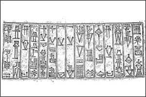 Fragment of the inscription on a statue of Tello