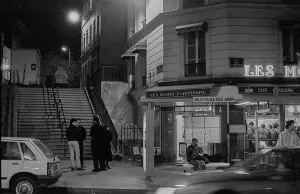 France, Paris, 24.03.1990, Night scene in the streets of Paris