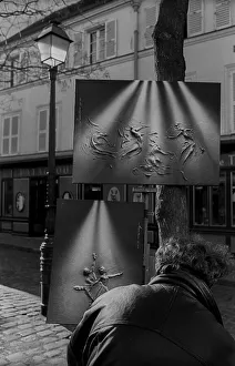 France, Paris, 25.03.1990, the artists from Montmartre