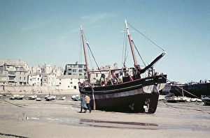 Francis Stevens fishing boat, St Ives, Cornwall, England, United Kingdom September 1960