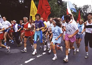 Frankfurt/M. Peace relay against armament and nuclear weapons