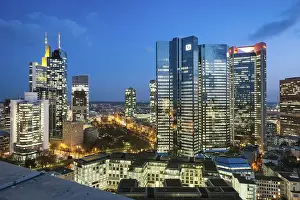 Frankfurt skyline and financial center
