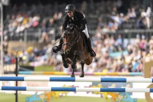Frederic Vernaet of Belgium, riding Quatre Mai L