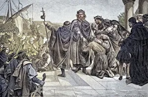 Frederick I, Barbarossa taking leave in front of setting out on his cruise