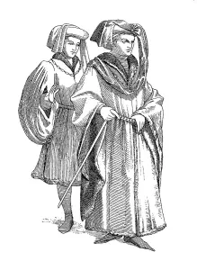 French burghers c. 1430, hats with sending band