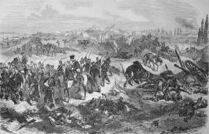 The French camp attacked by the Fourth Army Corps at Beaumont