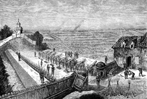 French cannon and fortifications at Montmartre during the siege of Paris