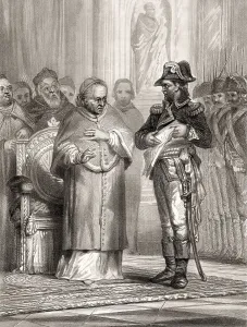 French General Radet taking Pope Pius VII as prisoner in 1809