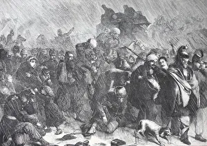 Part of the French Loire Army in retreat after the Battle of Orleans