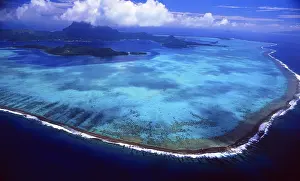 French Polynesia: Helicopter flight and airshot from Bora Bora Island