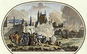 French Revolution. Day of the 11th Messidor Attack on Nantes by the Vendeans