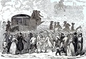 French Revolution. Return of the royal family to Paris after the failed escape attempt