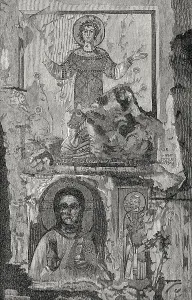 Fresco in the crypt of Saint Cecilia