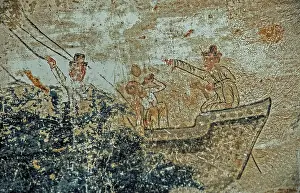 Frescoes in the Kyauk Tawgyi Pagoda in Amarapura at the end of U'bein's Bridge