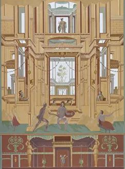 Frescoes on the wall of the hunting lodge