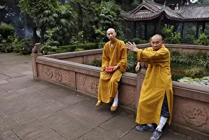 Friars, Wannian monastery, Mount Emei near Chengdu