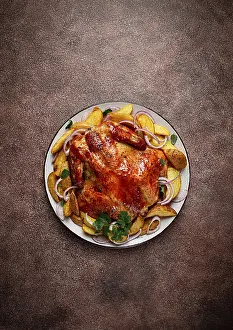 Fried, baked chicken, in the oven