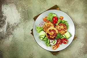 Fried chicken cutlets, minced chicken