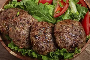 Fried cutlets, mixed minced meat
