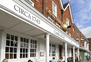 Category Cities DE Prints: Frontage of historic building, Castle and Ball hotel public house