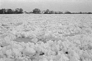 Frozen Elbe, Bleckede, Lower Saxony