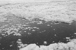 Frozen Elbe, Bleckede, Lower Saxony