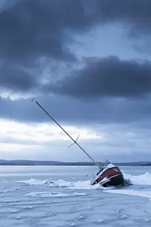 Frozen Sailboat, Lake Varmeln
