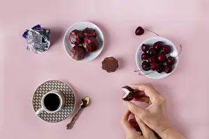 Fruit marshmallows in chocolate