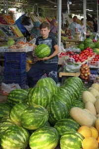 Fruit and vegetable market along the road