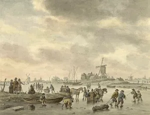 Fun on the Frozen Lake, Skaters