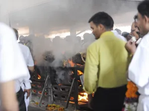 Category Historic EN Prints: Funeral of Anti Terrorism Squad Chief Hemant Karkare killed by terrorist attack in Bombay Mumbai