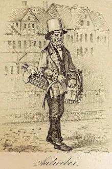 Funny old Hamburg, eel weaver, eel