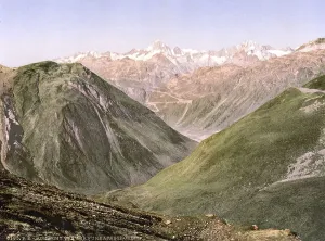Furka Pass, view from the summit