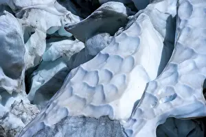 Category Mountain Landscapes Prints: Furrowed glacier ice, glacier tongue