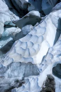 Category Mountain Landscapes Prints: Furrowed glacier ice, glacier tongue