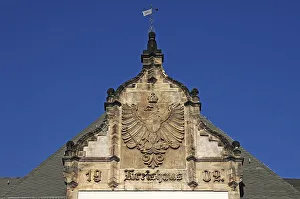 Gable of the district house with Quedlinburg coat of arms Built in 1902