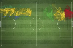 Gabon vs Mali Soccer Match, national colors