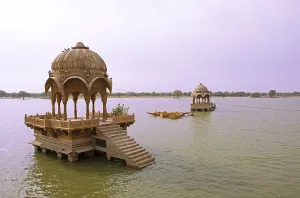 Gadi Sagar Temple at Gadisar Lake