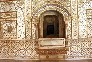 Gajraj Mahal with paintings on wall inside Junagarh fort