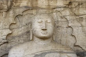 Gal Vihara (rock temple), meditating Buddha in lotus position