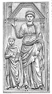 Galla Placida and her son Valentinian III