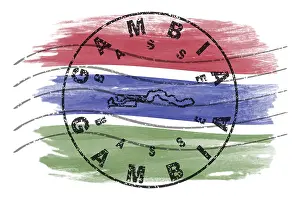 Gambia Basse Round Seal Map Design