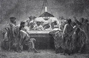 A gambling den in 1880 in Paraguay