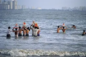 Ganesh ganpati festival, immersion of elephant headed god idols