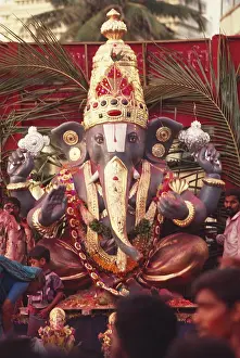 Ganesh ganpati Festival, Procession of huge idol of Elephant headed God
