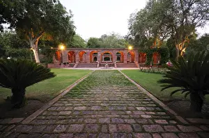 Garden restaurant in balsamand lake palace hotel