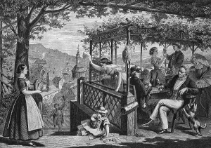 Garden restaurant or Burgberg, castle hill